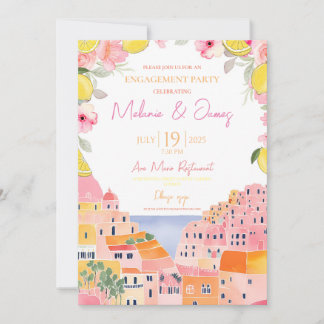 Italian Themed Engagement Party Invitation