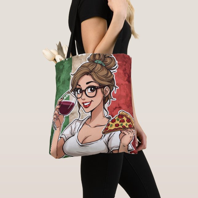 Italian Themed Tote Bag (Close Up)