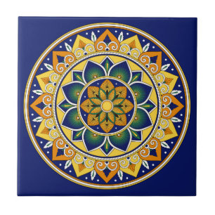 Italian Tile Pattern – Peacock motifs majolica