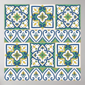 Italian Tile Pattern – Sicilian ceramic Poster