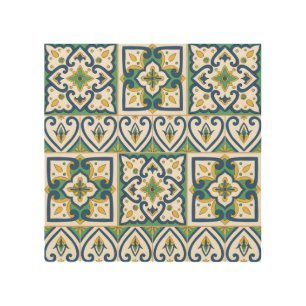 Italian Tile Pattern – Sicilian ceramic Wood Wall Art