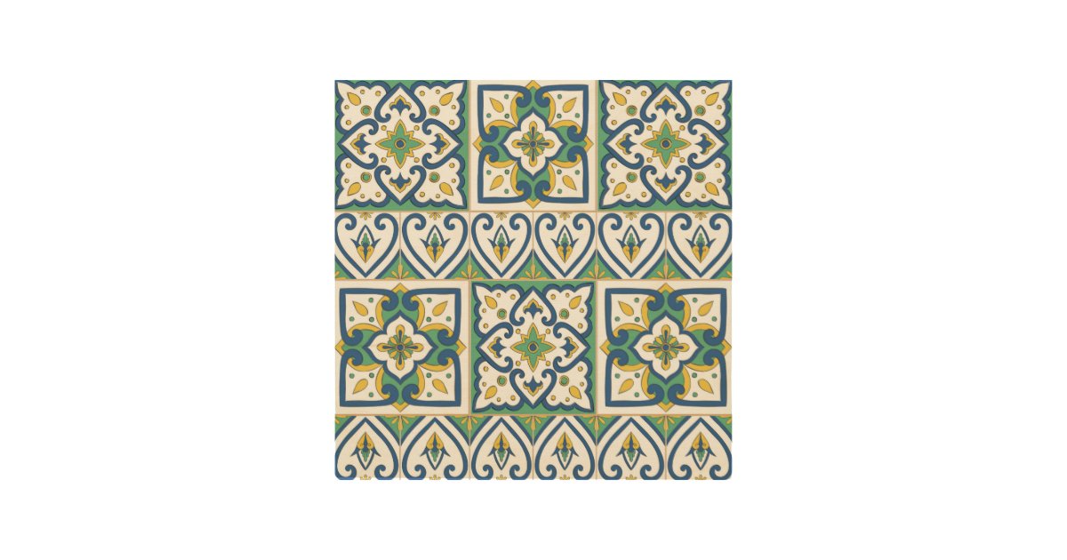 Italian Tile Pattern – Sicilian ceramic Wood Wall Art | Zazzle