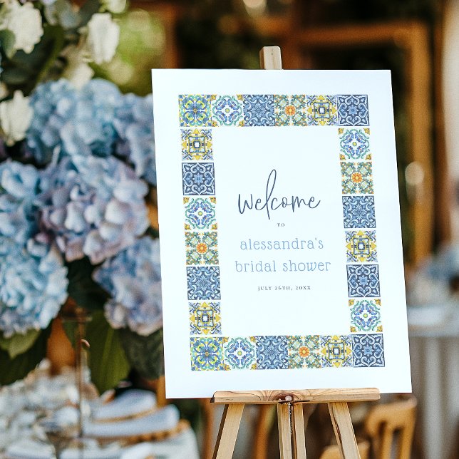 Italian Tiles | Bridal Shower Welcome Sign (Creator Uploaded)
