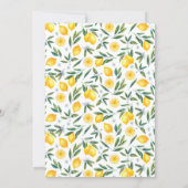 Italian Tiles | Lemon Theme Summer Bridal Shower Invitation (Back)
