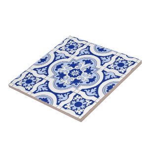 Italian tiles,majolica,blue and white pattern   ceramic tile