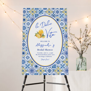 Italian Tiles Summer Bridal Shower Sign