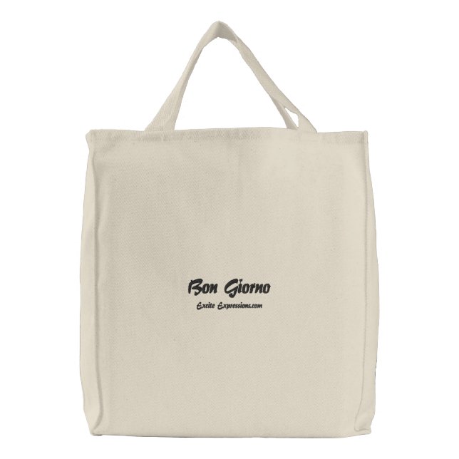 Italian Tote Bag Bon Giorno, (Front)