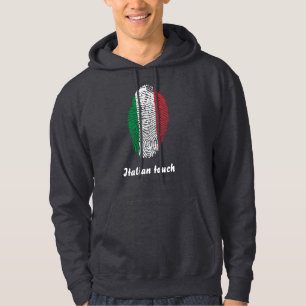 Italian touch fingerprint flag hoodie
