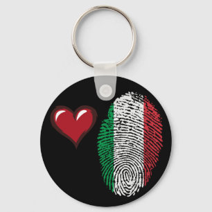 Italian touch fingerprint flag keychain