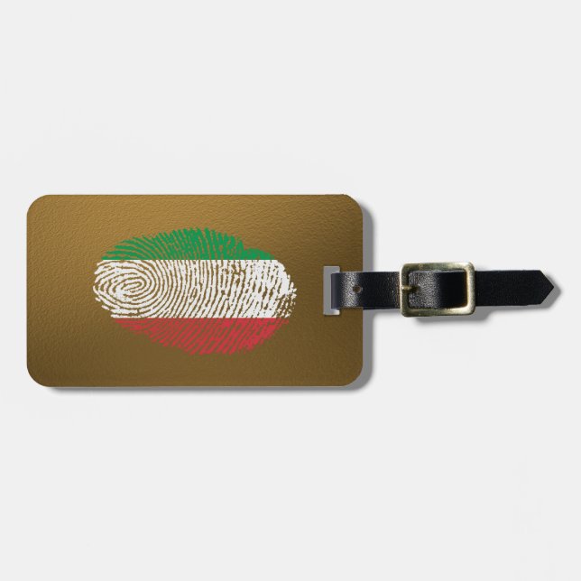 Italian touch fingerprint flag luggage tag (Front Horizontal)