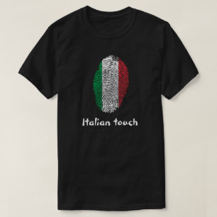 Italian touch fingerprint flag T-Shirt