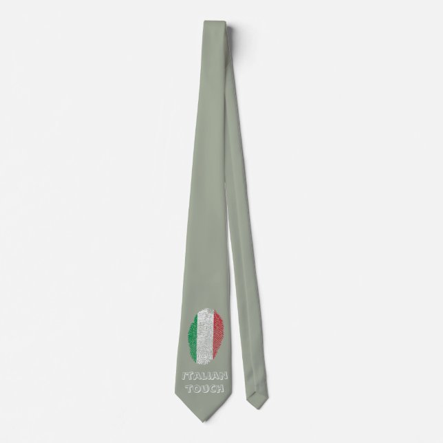 Italian touch fingerprint flag tie (Front)