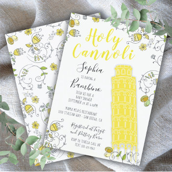 Italian Tower Of Pisa Gender Neutral Baby Shower I Invitation by McBooboo at Zazzle
