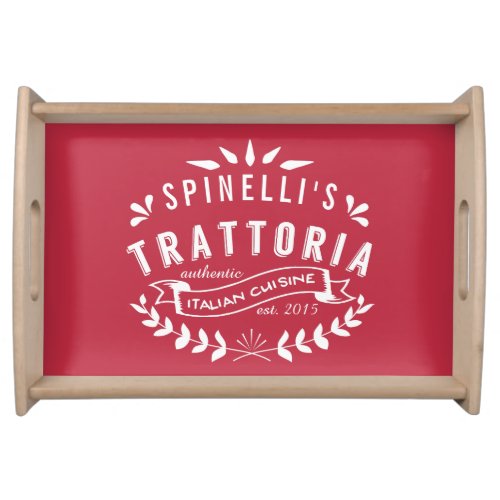 Italian Trattoria Personalized Vintage Restaurant Serving Tray