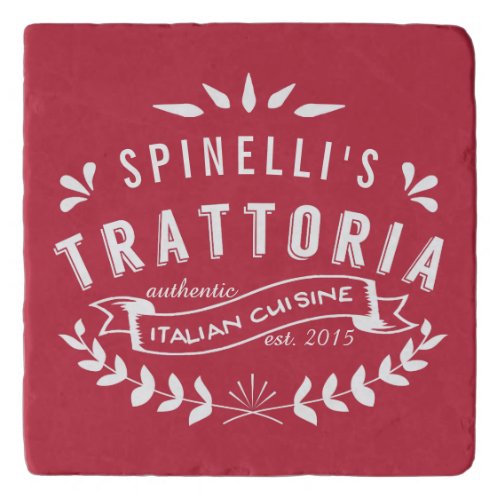 Italian Trattoria Personalized Vintage Restaurant Trivet