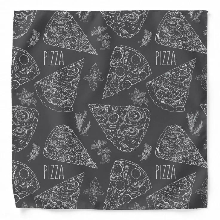 Italian Trattoria Pizza Slices Pattern Chef Bandana | Zazzle