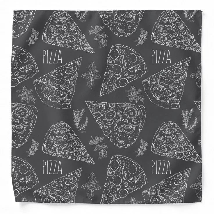 Italian Trattoria Pizza Slices Pattern Chef Bandana | Zazzle Italian Trattoria Pizza Slices Pattern Chef Bandana | Zazzle