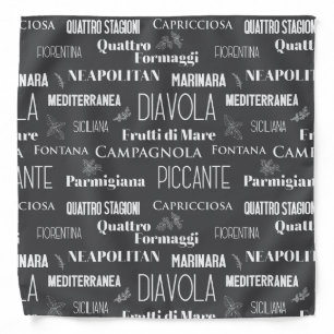 Italian Trattoria Restaurant Chef Pizza Names Bandana