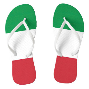 Italian Tricolor Flag Flip Flops