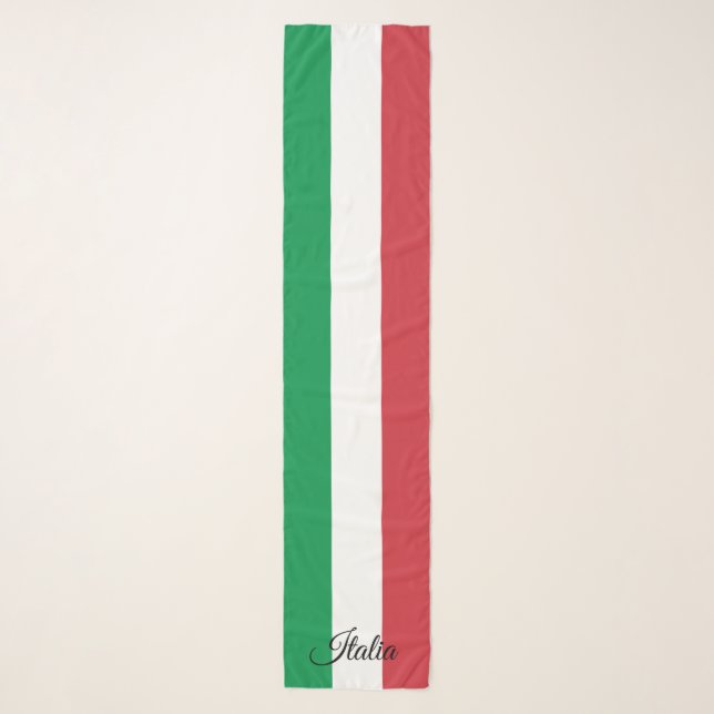 Italian Tricolor Flag & Italy fashion / sports Scarf (Front)