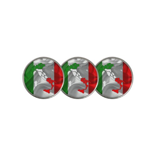 Italian Tricolor Golf Ball Marker