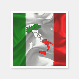 Italian Tricolor Paper Napkins