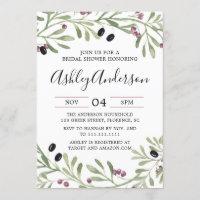 Italian Tuscan Bridal Shower Invitation