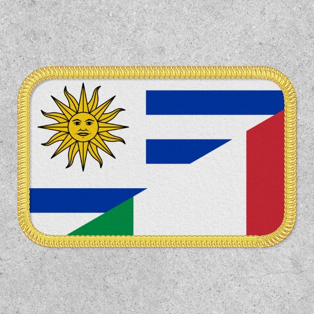 Italian Uruguayan flag Patch (Front)