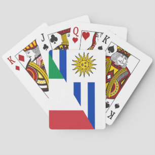 Italian Uruguayan flag Poker Cards