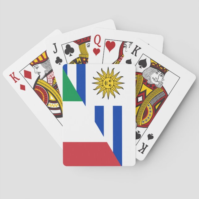 Italian Uruguayan flag Poker Cards (Back)