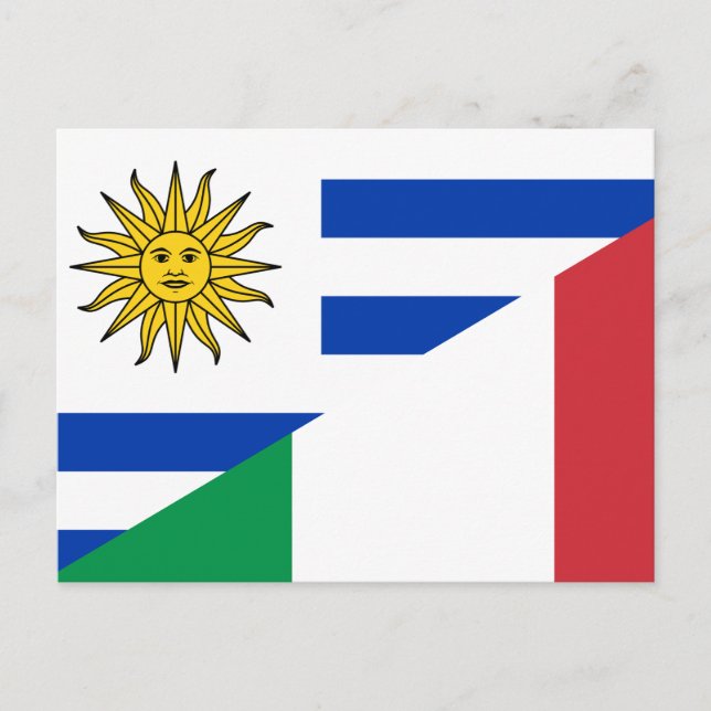 Italian Uruguayan flag Postcard (Front)