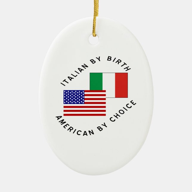 Italian USA Choice Ceramic Ornament (Front)