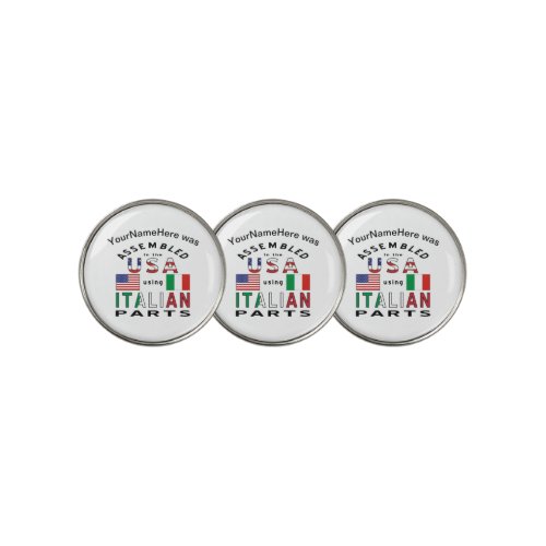 Italian USA Parts Personalized Golf Ball Marker