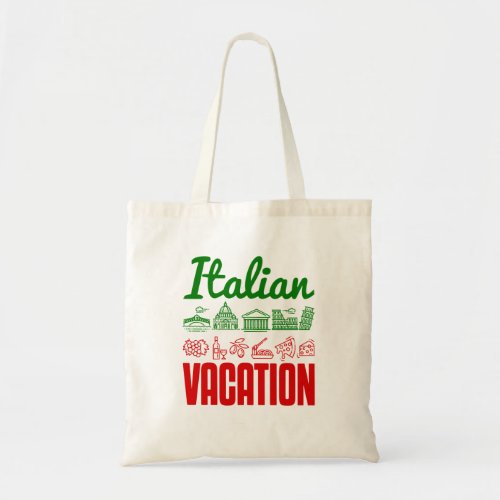 Italian Vacation Italy Trip Travel Souvenir Tote Bag