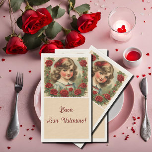 Italian Valentine Day Paper Guest Towels