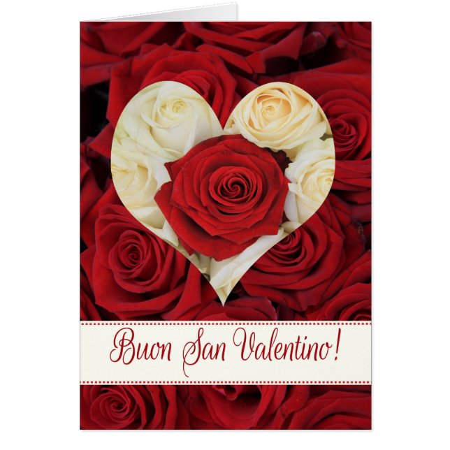 Italian Valentine's Day Roses Cards (Front)