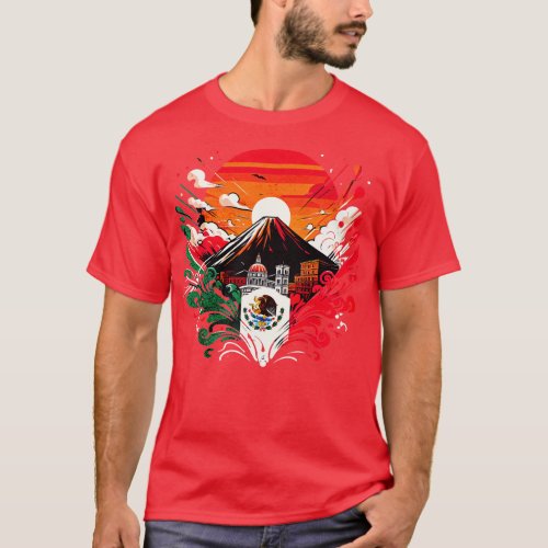 Italian Vesuvius Vulcano Design T_Shirt