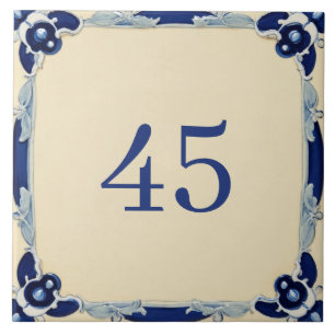 Italian Villa Lemon Blue White Majolica Ceramic Tile