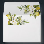 Italian Villa Lemons & Olives Wedding Envelope<br><div class="desc">This design features a gorgeous Italian villa adorned with lemons,  olives and white floral.</div>