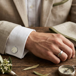 Italian Villa Olive Grove Vineyard Stripe Cufflinks