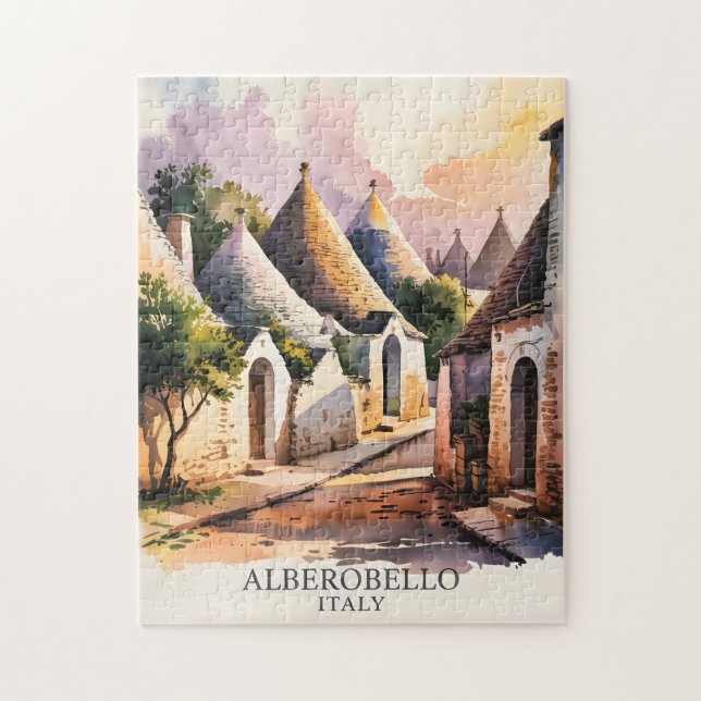 Italian Village Trulli Vintage Alberobello Puglia Jigsaw Puzzle (Vertical)