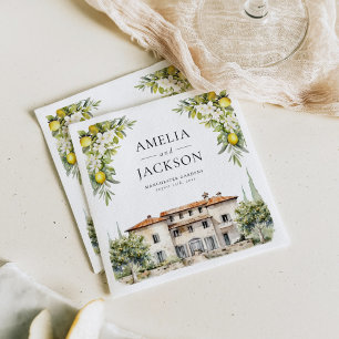 Italian Villas Lemons & Olives Napkins