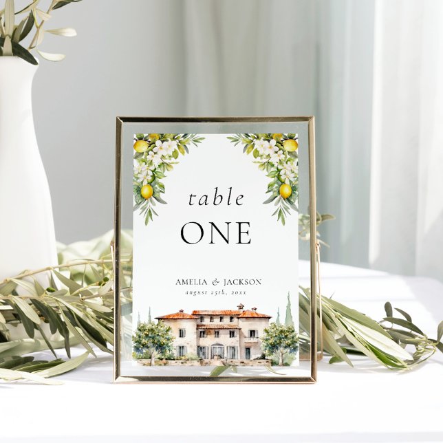 Italian Villas Lemons & Olives Table Number (Creator Uploaded)