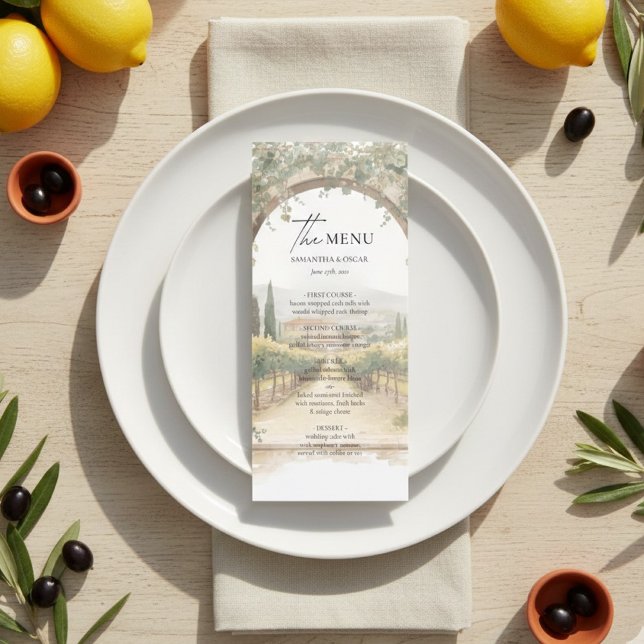 Italian Vineyard Wedding  Menu (Creator Uploaded)