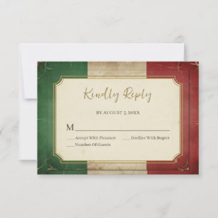 Italian Vintage 60th Birthday RSVP Card