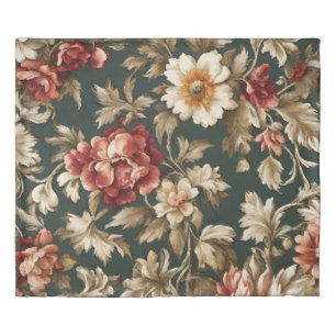 Italian Vintage Elegant Flower and Leaves (Italian Duvet Cover