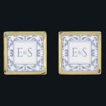 Italian Vintage-style Couples Initials Cufflinks<br><div class="desc">This Italian vintage-style design with couple's initials make cute wedding gifts for newlyweds. A thoughtful keepsake with an elegant classic aesthetic.</div>