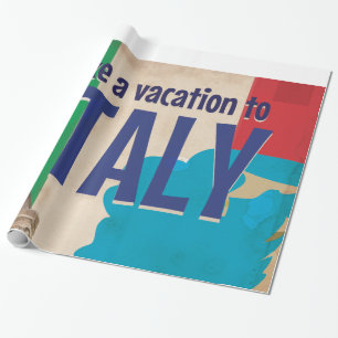 Italian Vintage Travel poster Wrapping Paper
