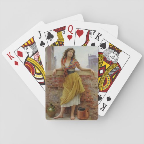 Italian Water_Carrier Girl Playing Cards