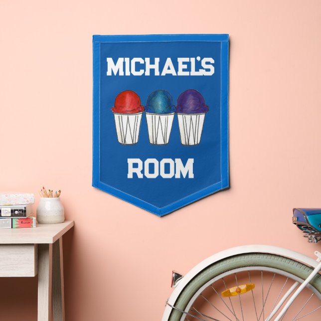 Italian Water Ice Snowcone Snowball Summer Pennant (Insitu 2)